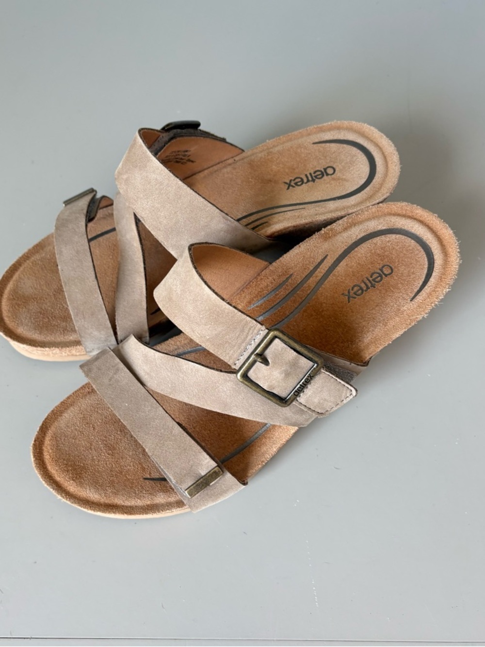 Aetrex Kimmy Arch Support Wedge Sandal Size 7 - Picture 2 of 11